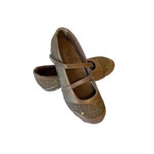 Skechers Active Women's Bikers Green-Light Taupe Shoes Size 6.5 NIB